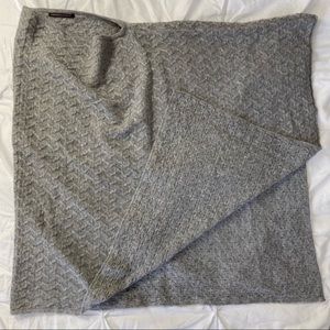 Soft Light Gray Cashmere Poncho